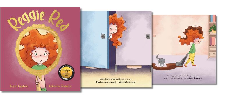 Children's read aloud picture book Reggie Red by Josie Layton about self acceptance