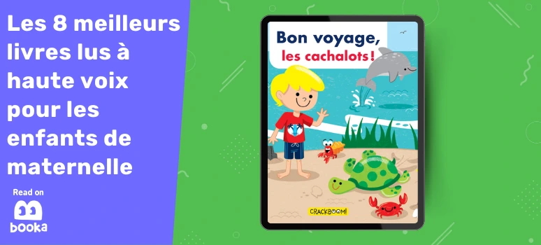 Couverture du livre "Bon voyage, les cachalots!" pour enfants curieux de la mer.