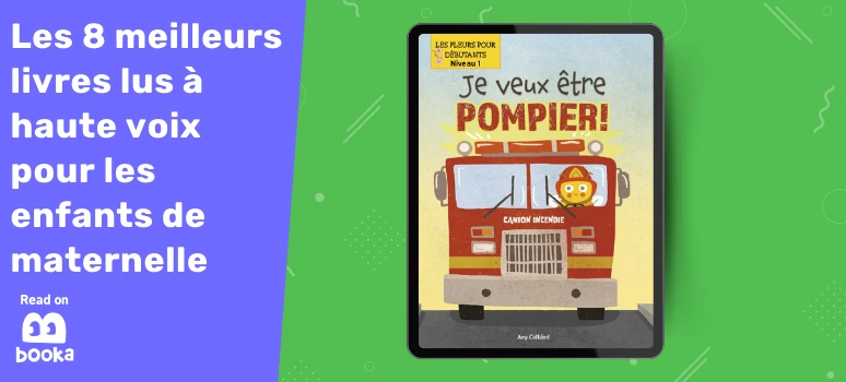 Couverture du livre "Je veux être pompier!" pour enfants passionnés de camions.