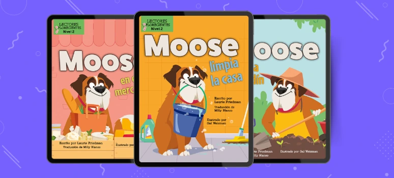 Textos repetitivos y predecibles que apoyan la alfabetización temprana Libros de la serie Moose que muestran patrones y estructura ideales para primeros lectores