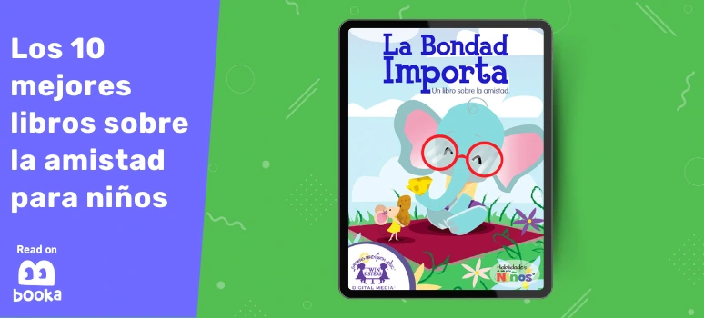 Elefante con gafas aprende sobre la bondad en un libro infantil sobre amistad