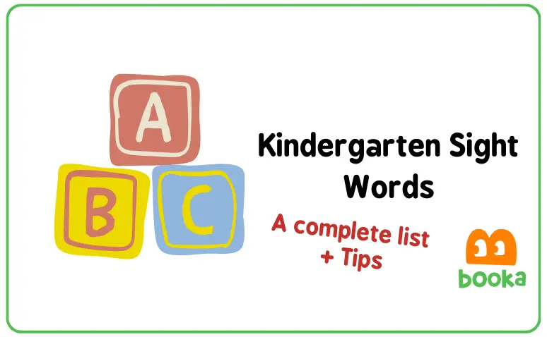 Kindergarten Sight Words - A Complete List and Tips for Teaching at Home | Booka