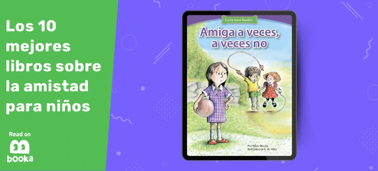 Niña en un columpio reflexiona sobre la amistad en un cuento infantil