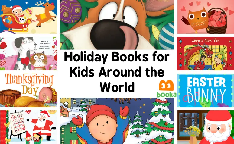 holiday books for kids featuring Christmas, Thanksgiving, Easter, Valentine’s Day, and Chinese New Year stories