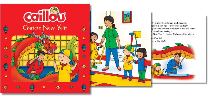 Caillou - Chinese New Year by Corinne Delporte - one of the best winter holiday picture books