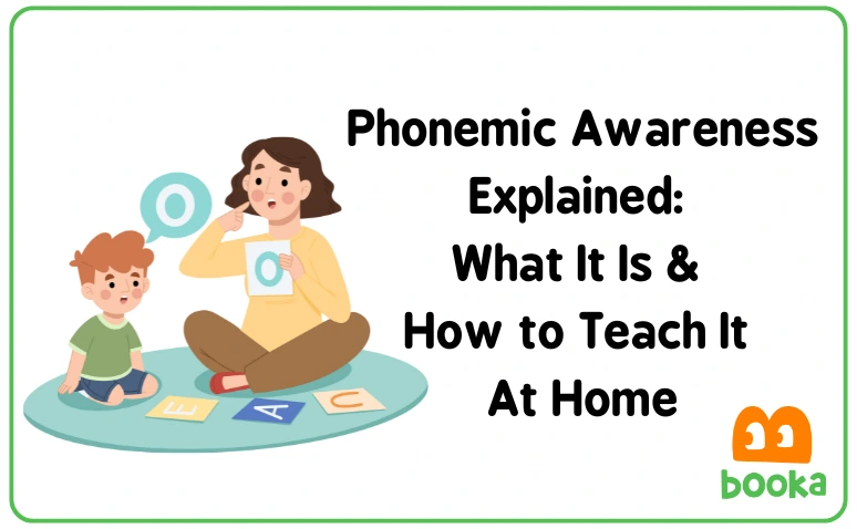 Parent teaching phonemic awareness to child at home using interactive methods