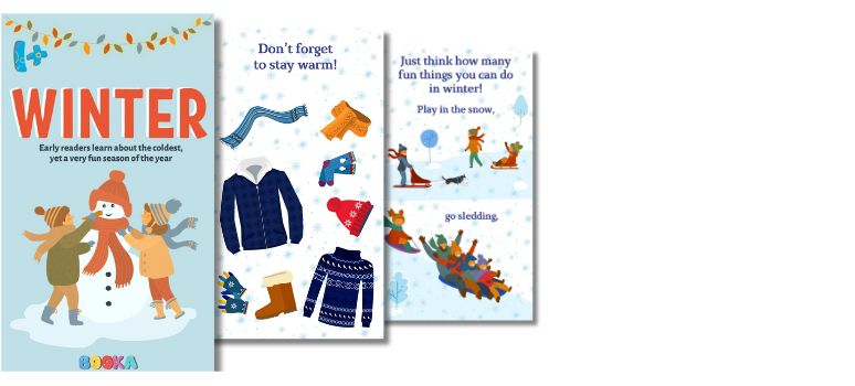  Winter picture book on Booka children's app - Illustrations from the Book