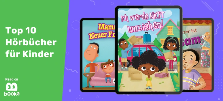 Familie liest gemeinsam ein Buch – Die schönsten Hörbücher für Kinder entdecken.